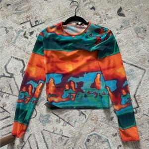 BRAND NEW WITH TAGS MIAOU THERMAL MESH TOP